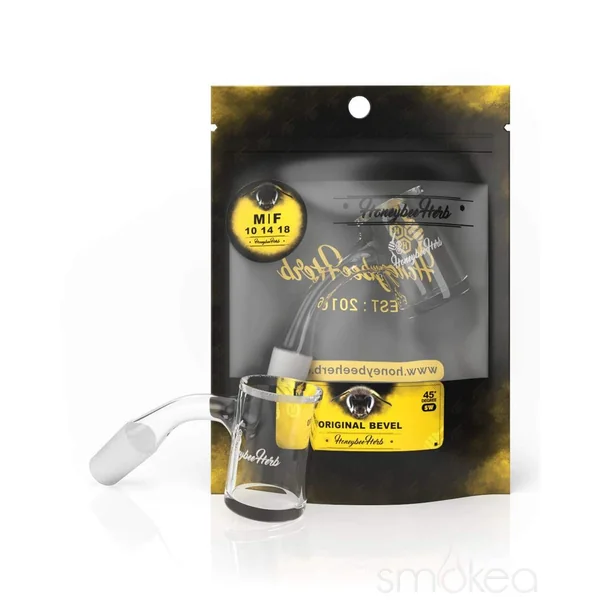 Honeybee Herb Black Line 45° Original Bevel Quartz Banger