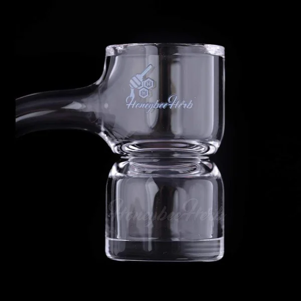 Honeybee Herb Black Line 90° Honey Bevel Splash Bucket Quartz Banger - Image 4