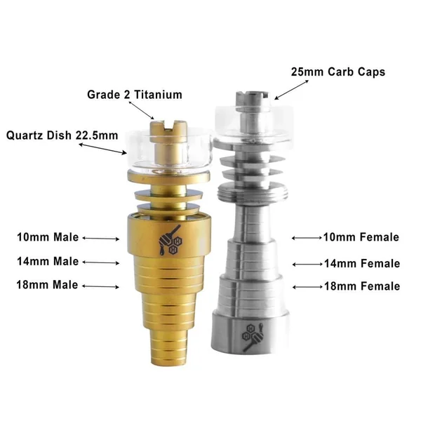 Honeybee Herb Titanium 6-in-1 Hybrid Dab Nail - Image 12