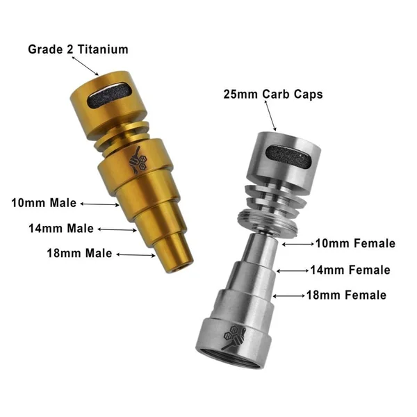 Honeybee Herb Titanium 6-in-1 Moon Rock Dab Nail - Image 13
