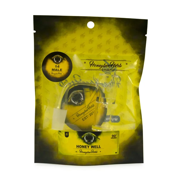 Honeybee Herb Yellow Line 90 Degree Banger - Image 2