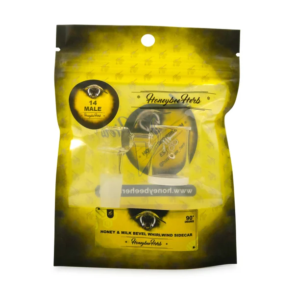 Honeybee Herb Yellow Line 90 Degree Banger - Image 4