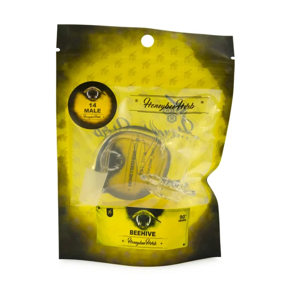 Honeybee Herb Yellow Line 90 Degree Banger - Image 5