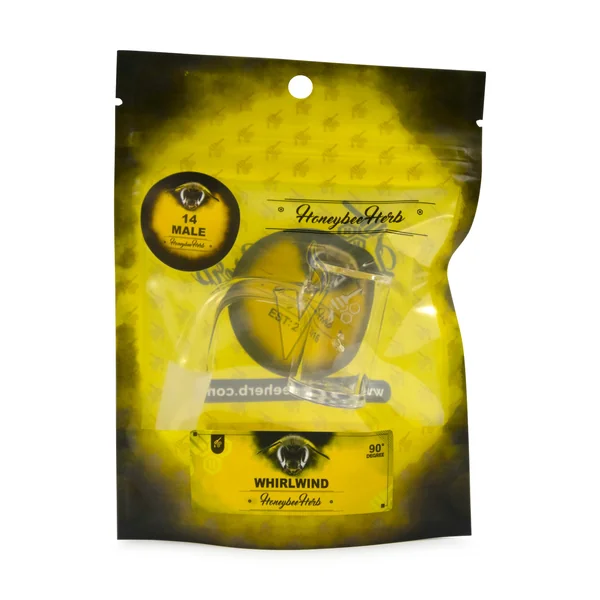 Honeybee Herb Yellow Line 90 Degree Banger - Image 6