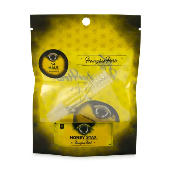 Honeybee Herb Yellow Line 90 Degree Banger - Image 9
