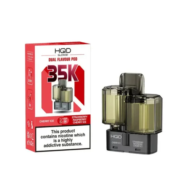 HQD Glow Air 35K Prefilled Pod Cherry Ice / Strawberry Raspberry Cherry Ice
