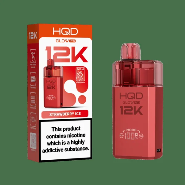 HQD Glow Pro 12K Prefilled Pod Kit Strawberry Ice