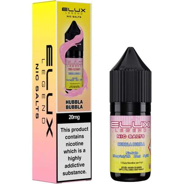 Hubbla Bubbla Nic Salt E Liquid 10ml By Elux Legend