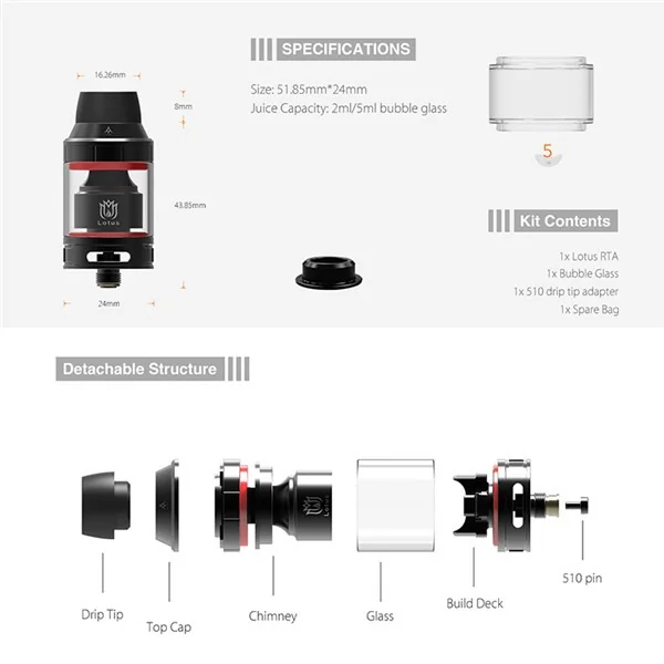 Hugsvape Lotus RTA Free E Liquids - Image 4
