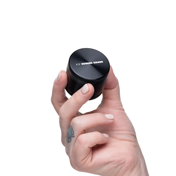 Human Grade Grinder 1A 2″ – Compact 4-Part Aluminum Storage with Pollen Screen - Image 3