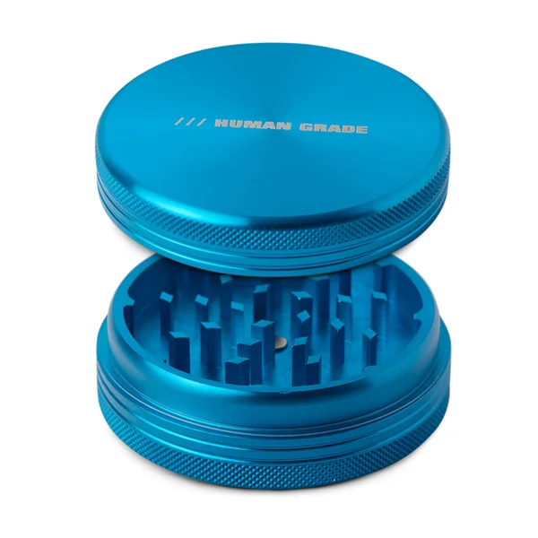 Human Grade Grinder 1C 2.5″ – 2-Piece Aluminum with Pollen Screen, 6 Colors