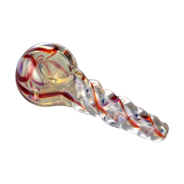Human Grade Twist Spoon Pipe Model B – Twisted Borosilicate Glass Hand Pipe 4″ - Image 3