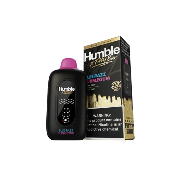 Humble x Fifty Bar Blue Razz Bubblegum 20K Puff Disposable