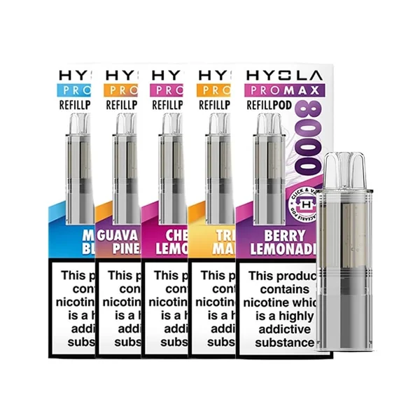 HYOLA PRO MAX 8000 REPLACEMENT PODS 5 X MULTIPACK