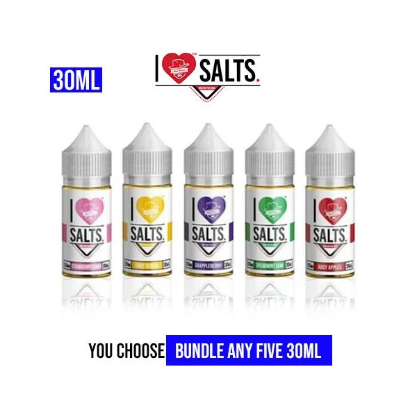 I Love Salts Vape Juice Pick 5 Bundle (150ML)