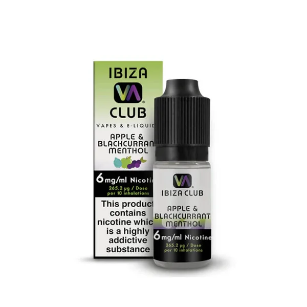 Ibiza Club Apple & Blackcurrant Menthol 50/50 E-Liquid - Image 2