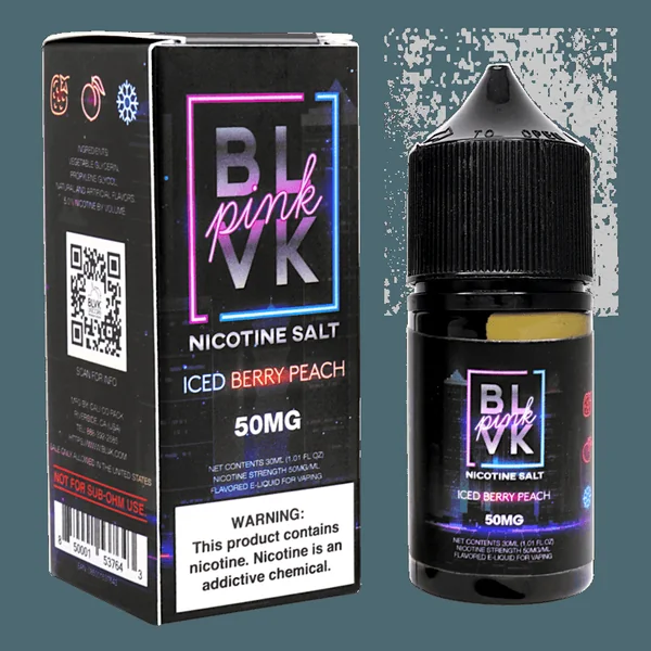 ICED Berry Peach Salt Nic by BLVK Pink Unicorn E-Liquids (30ml)
