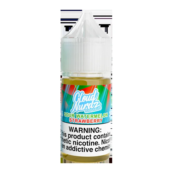Iced Sour Watermelon Strawberry Cloud Nurds Salts