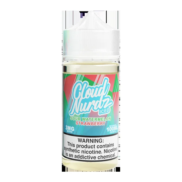 Iced Sour Watermelon Strawberry Cloud Nurdz 100ml