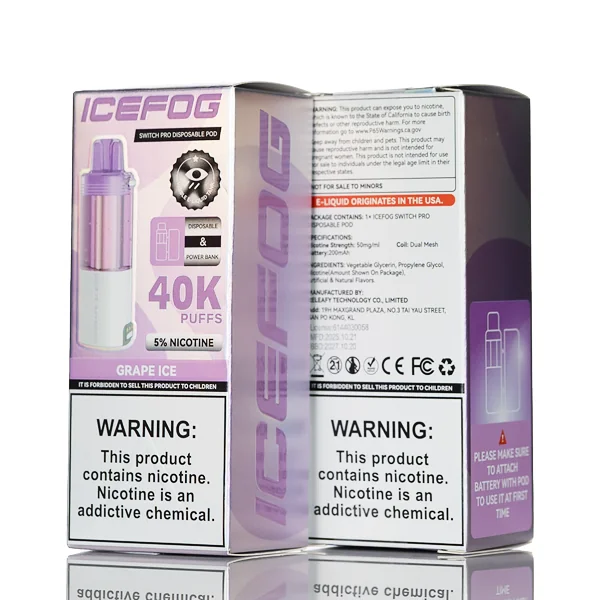 IceFog 40K Switch Pro Disposable Pod - Foger Switch Pro Compatible - Image 6