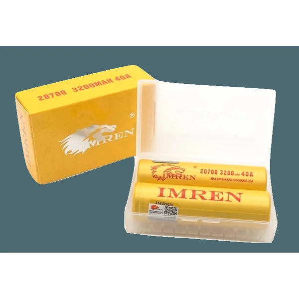 Imren 20700 (3200mah) 40A High Drain Rechargeable Battery (2 pack)
