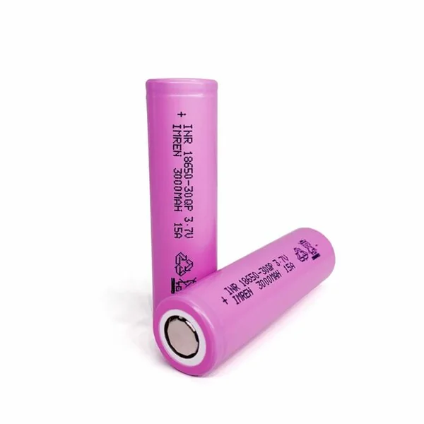 Imren 3000mAh Pink 18650 15A Battery 2 Pack