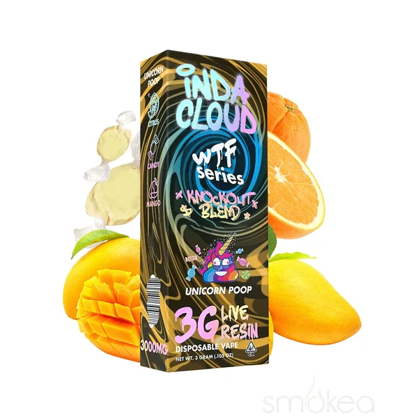 Indacloud 3g WTF Series Knockout Blend Vape - Unicorn Poop