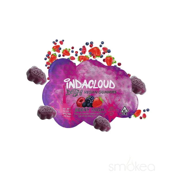 Indacloud 500mg Delta 8 Vegan Gummies - Berry High