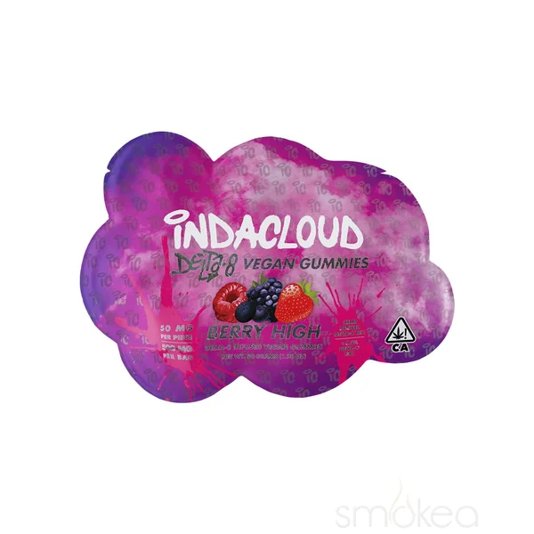 Indacloud 500mg Delta 8 Vegan Gummies - Berry High - Image 2