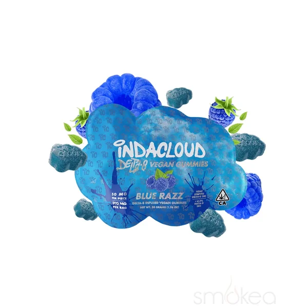 Indacloud 500mg Delta 8 Vegan Gummies - Blue Razz