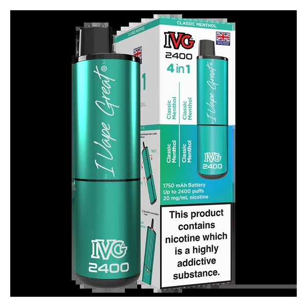 IVG 2400 Rechargeable Vape Classic Menthol