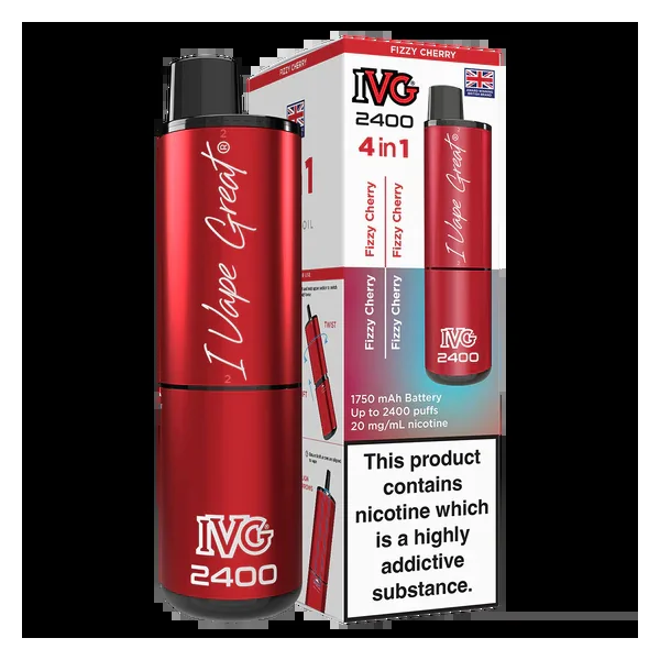 IVG 2400 Rechargeable Vape Fizzy Cherry