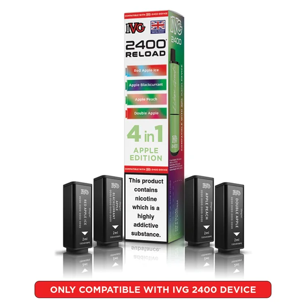 IVG 2400 Reload 4 in 1 Prefilled Pods Apple Edition