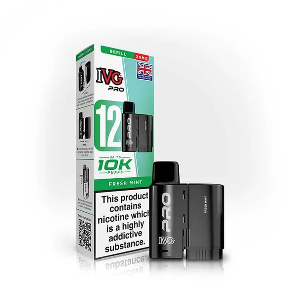 IVG Pro 12 Fresh Mint Prefilled Vape Pod + Refill
