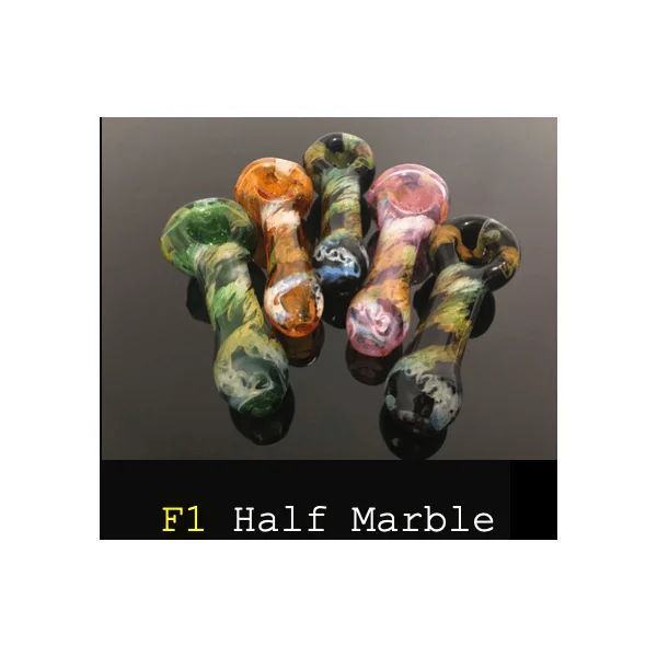 Izlow Glass F1 Half Marble Sandblasted Handpipe