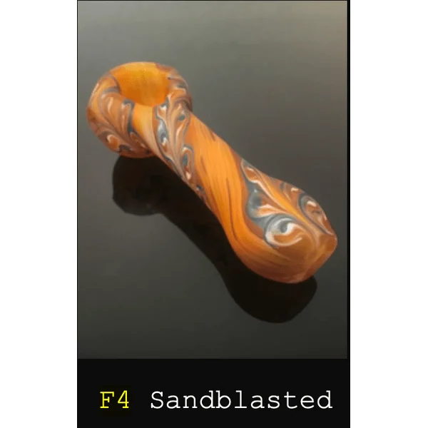 Izlow Glass F4 Half Paisley Sandblasted Handpipe
