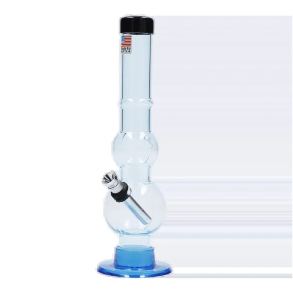 JM Plastics Double Bubble with Grip and Carb Hole Acrylic Bong - 8 in. - Image 2