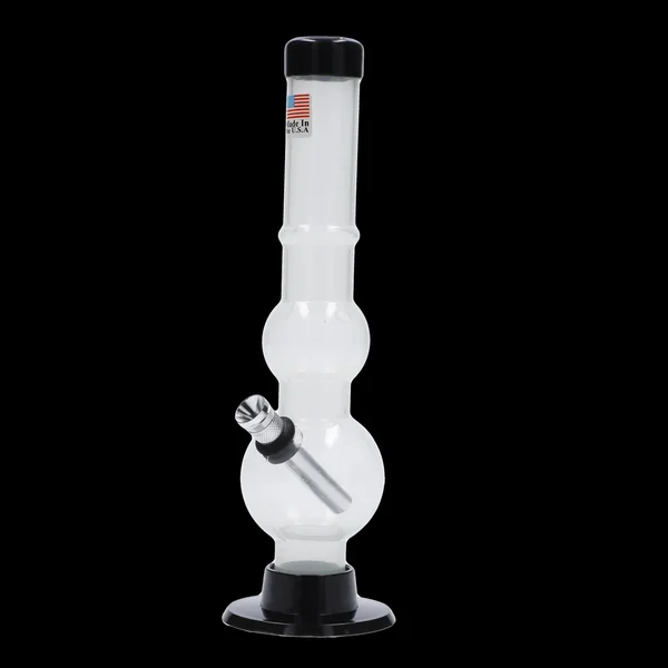 JM Plastics Double Bubble with Grip and Carb Hole Acrylic Bong - 8 in. - Image 14
