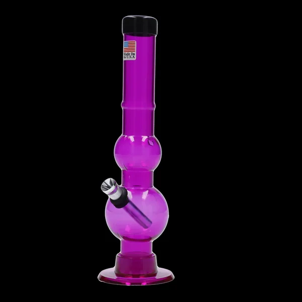 JM Plastics Double Bubble with Grip and Carb Hole Acrylic Bong - 8 in. - Image 16