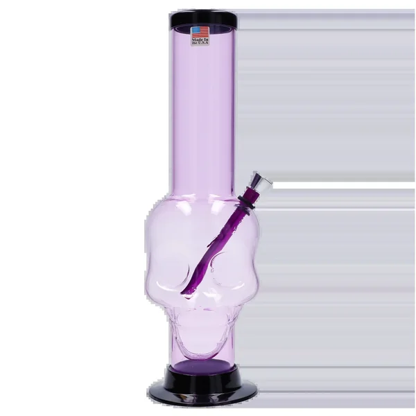 JM Plastics Large Skull Base with Carb Hole Acrylic Bong - 12 in. - Image 12