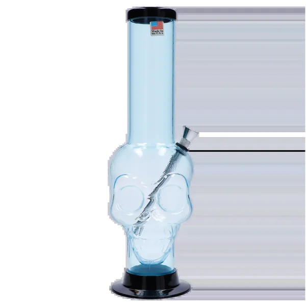 JM Plastics Large Skull Base with Carb Hole Acrylic Bong - 12 in. - Image 3