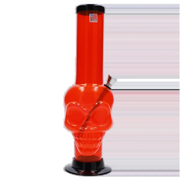 JM Plastics Large Skull Base with Carb Hole Acrylic Bong - 12 in. - Image 4