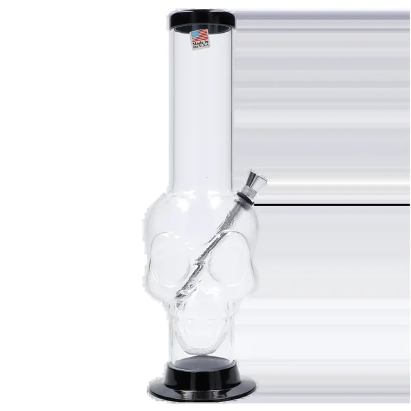 JM Plastics Large Skull Base with Carb Hole Acrylic Bong - 12 in. - Image 5
