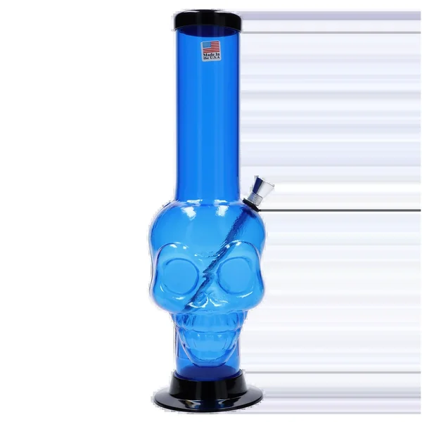 JM Plastics Large Skull Base with Carb Hole Acrylic Bong - 12 in. - Image 6