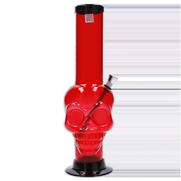 JM Plastics Large Skull Base with Carb Hole Acrylic Bong - 12 in. - Image 7