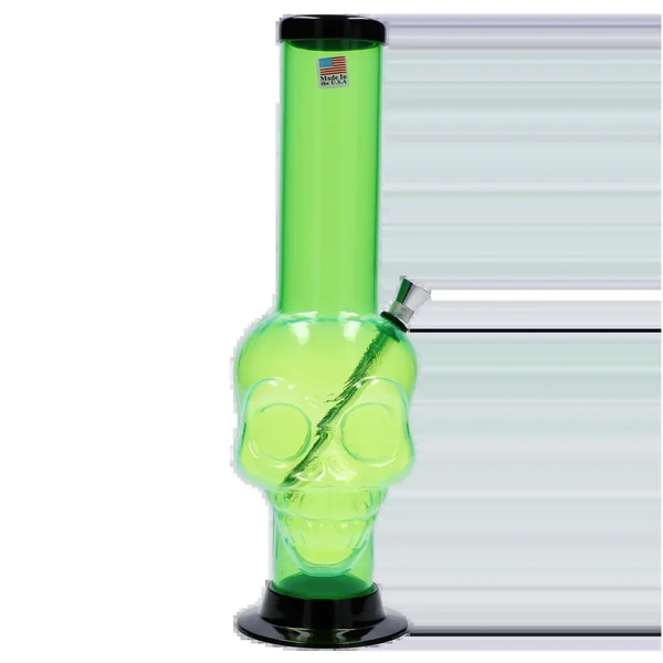 JM Plastics Large Skull Base with Carb Hole Acrylic Bong - 12 in. - Image 8