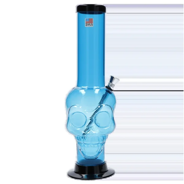 JM Plastics Large Skull Base with Carb Hole Acrylic Bong - 12 in. - Image 9