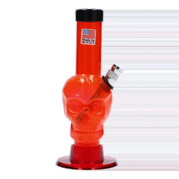 JM Plastics Mini Skull Base Acrylic Bong - 6 in.