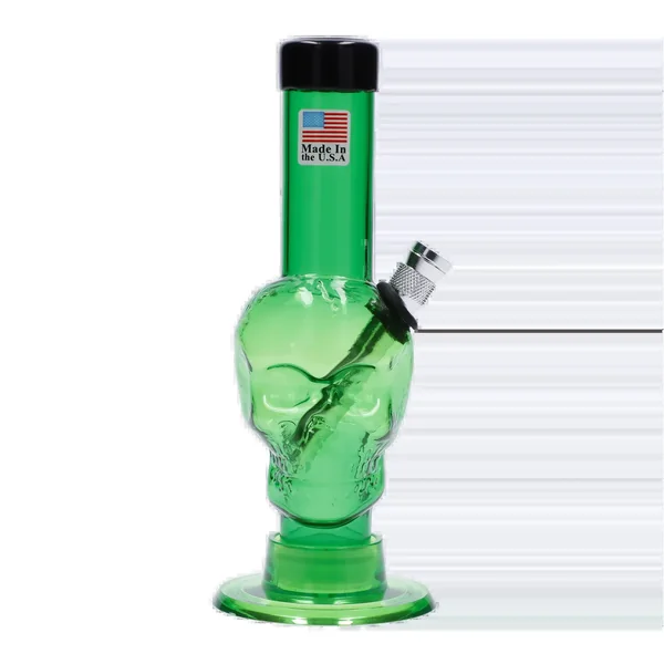 JM Plastics Mini Skull Base Acrylic Bong - 6 in. - Image 2