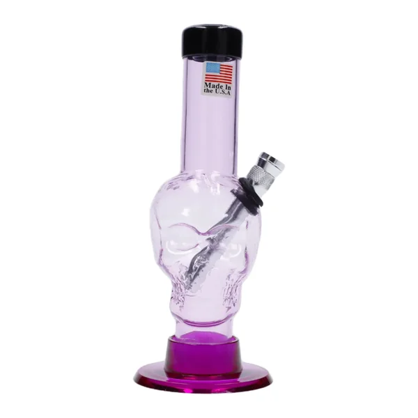JM Plastics Mini Skull Base Acrylic Bong - 6 in. - Image 11